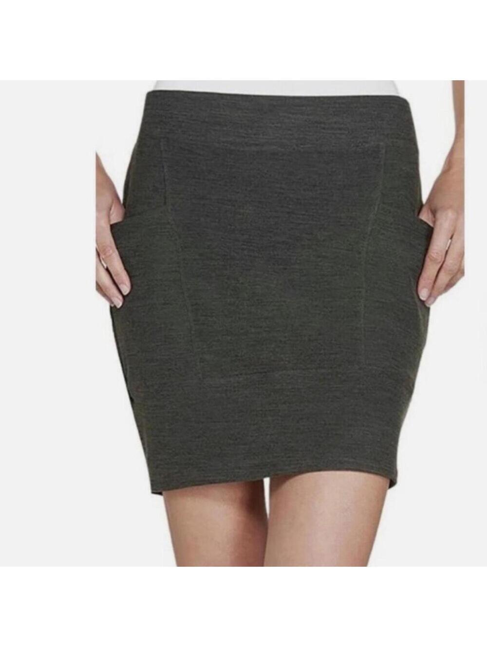 Toad & Co Intermezza Pull On Skirt Gray Womens size L granola hiking outdoors